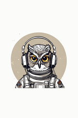 Generative Ai Owl Illustration