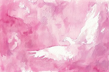Beautiful watercolor painting of a white dove flying, perfect for various creative projects