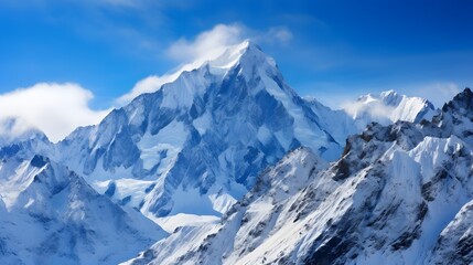 Fototapeta na wymiar Panoramic view of the Mont Blanc massif, Chamonix, France