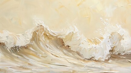 background with texture of oil painting of expressive abstract waves