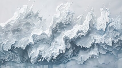 Obraz premium background with texture of oil painting of expressive abstract waves 