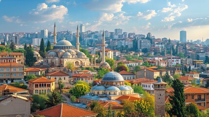 Gaziantep skyline, Turkey, historic city with modern growth