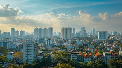 Ho Chi Minh City skyline, Vietnam, dynamic urban growth