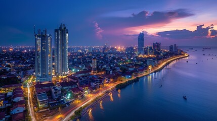 Makassar skyline, Indonesia, Sulawesi's largest city