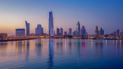 Manama skyline, Bahrain, financial district