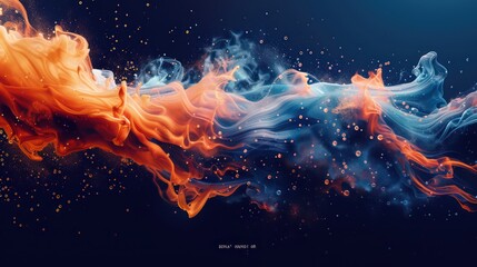 background design of multicolored liquid swirls, blast and explosion