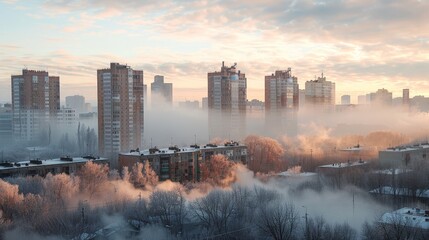 Novosibirsk skyline, Russia, Siberian urban center