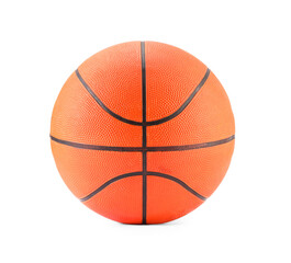 Obraz premium One basketball ball isolated on white. Sport equipment
