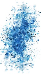 Fototapeta premium digital representation of pathology made of blue dots and splashes in a white vertical background 