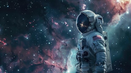 astronauts looking at the beauty of outer space