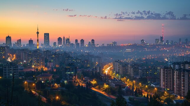 Fototapeta Ankara skyline, capital's blend, Turkey