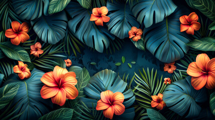 Blooms: Colorful flowers background