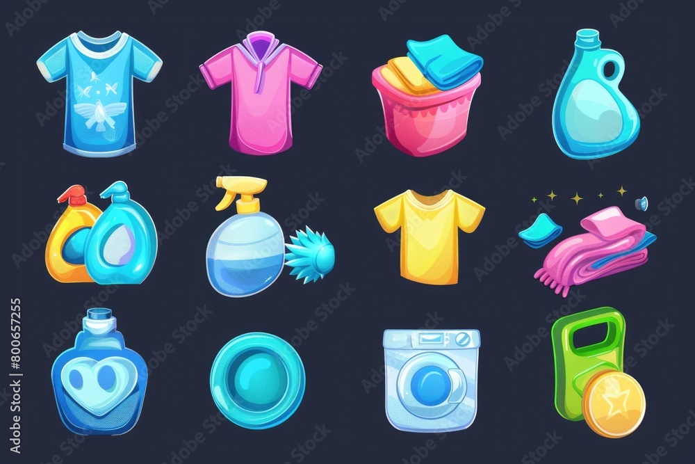 Poster assorted items on a dark backdrop, versatile for multiple uses