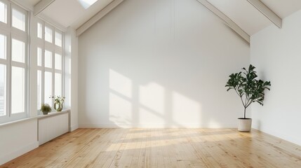 Obraz premium interior of a Scandinavian living space with minimalistic design and light colors