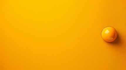 A yellow wall with a door knob and an orange ball, AI