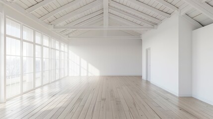 Fototapeta premium interior of a Scandinavian living space with minimalistic design and light colors