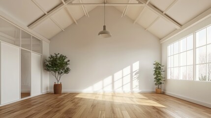 Obraz premium interior of a Scandinavian living space with minimalistic design and light colors