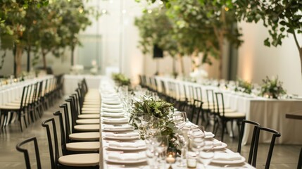 Formal Dinner Table Set for Guests