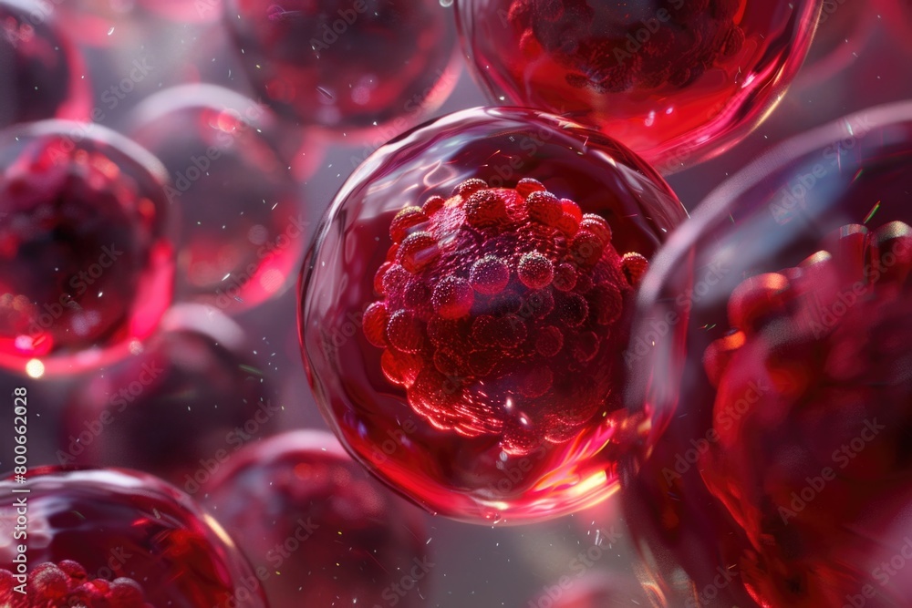Poster a close up of a bunch of red balls. suitable for various festive occasions