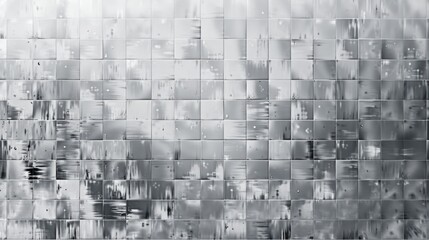 A black and white photo of a tiled wall. Suitable for architectural or interior design projects