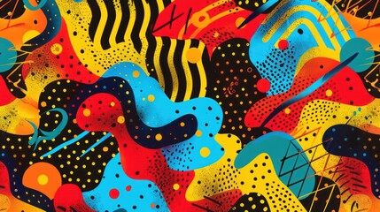 bold and colorful abstract patterns wallpaper with organic and fluid shapes