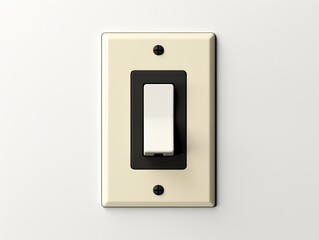 Electrical switch on a white wall