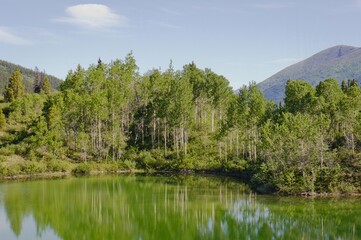 Lake along the Canol road in Yukon, Canada.