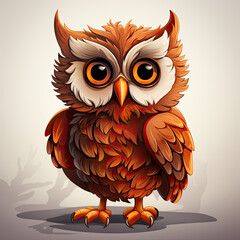 Watercolor Owl vector, clipart Illustration, Generative Ai