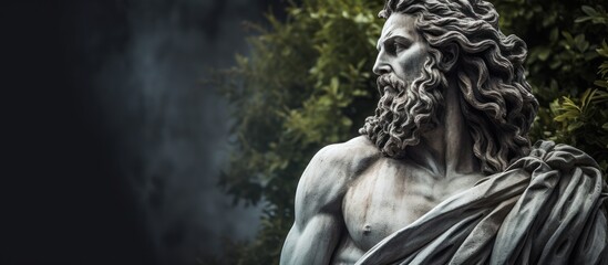 Majestic Statue in Lush Greenery