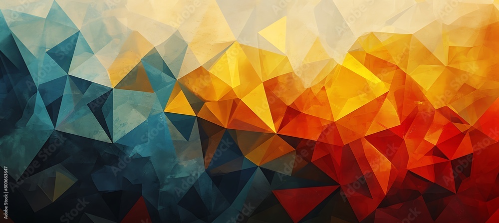Poster abstract prism pattern: a minimalist design with stunning optical effects captured in a striking bac