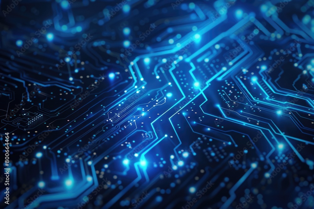 Aufkleber Detailed view of a computer circuit board, suitable for technology concepts