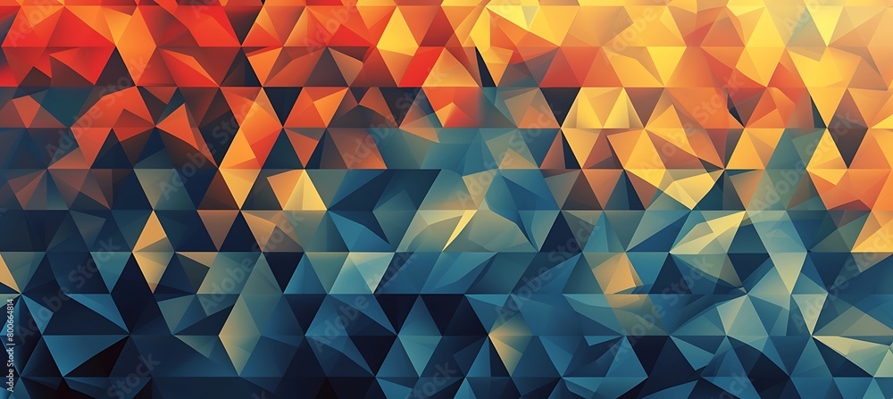 Poster minimalist prism pattern: captivating visual harmony in this stunning image illustrating a mesmerizi
