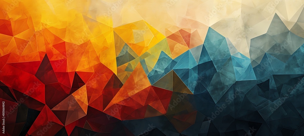 Poster minimalist prism pattern: captivating visual harmony in this stunning image illustrating a mesmerizi
