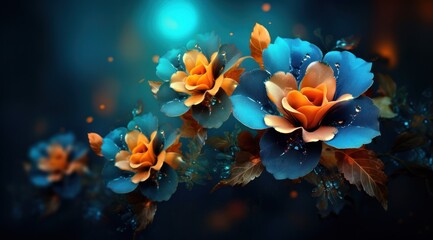 Obraz na płótnie Canvas Vibrant Floral Bouquet in Moody Lighting