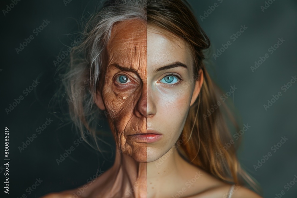 Poster before and after skincare transformations showcase the integration of frown line adjustments and dua