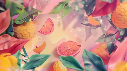 wallpaper with a citrus theme