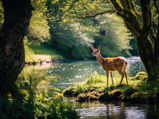 Deer in Enchanted Forest