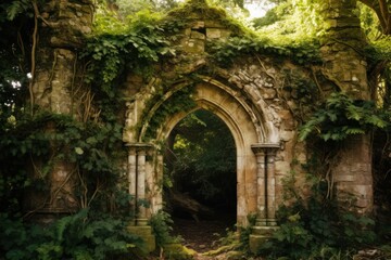 Enchanted Archway in Lush Forest
