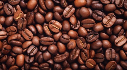 Fototapeta premium Roasted coffee beans background