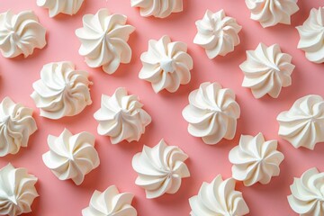 Detailed view of a pink surface covered in white frosting, ideal for food and dessert themed designs