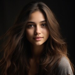 Fototapeta premium Captivating Portrait of a Young Woman