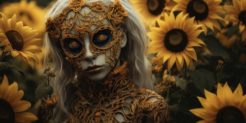 Mysterious Sunflower Goddess