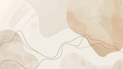 modern and abstract background with fluid lines and beige tones and vintage look
