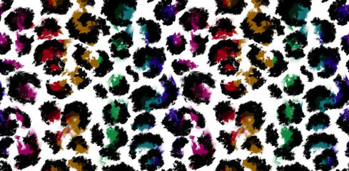 Leopard and zebra pattern design, illustration background, brown leopard and zebra design pattern.	
