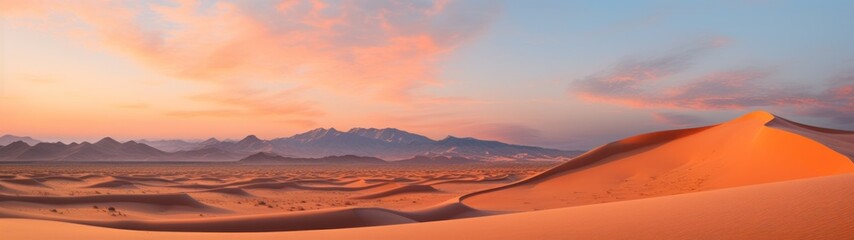 Breathtaking desert landscape at sunset