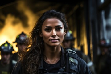 Fototapeta premium Confident woman in tactical gear