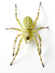 Obraz premium Vibrant green spider with intricate patterns