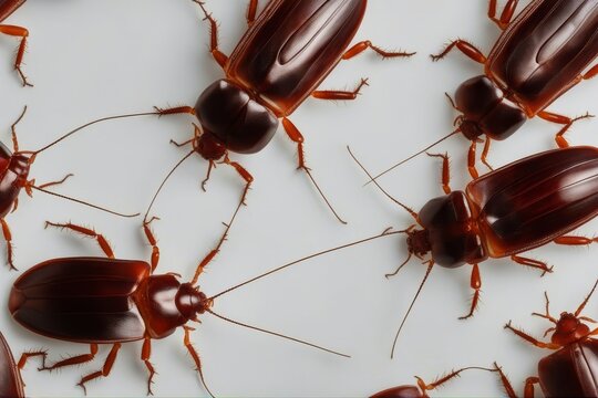 'alive cockroach isolate white isolated pest roach insect brown background antennae body close control wing bug head infestation dirty dead disgusting gross macro dirt hygiene disease crawling'