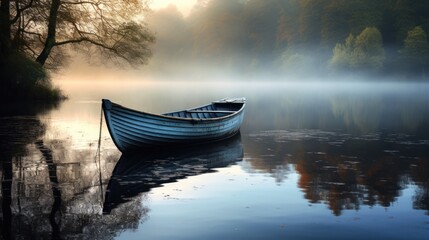 Serene Lakeside Boat