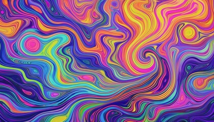 Liquid paint psychedelic swirls. Trippy abstract acrylic background